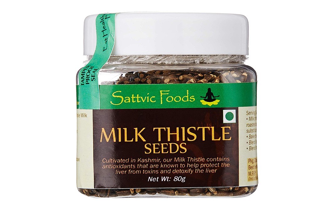 Sattvic foods Milk Thistle Seeds    Jar  80 grams